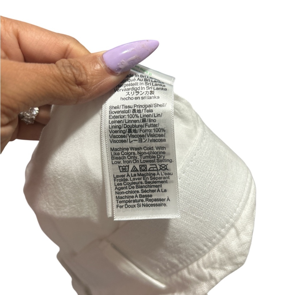 J.Crew White Linen Shorts Women’s 2X Pull On Casual Summer Beach Plus Size - Picture 7 of 7
